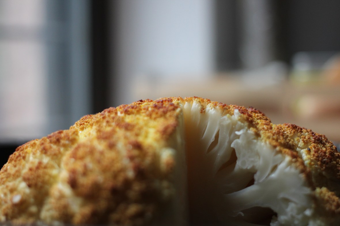 curried whole roasted cauliflower