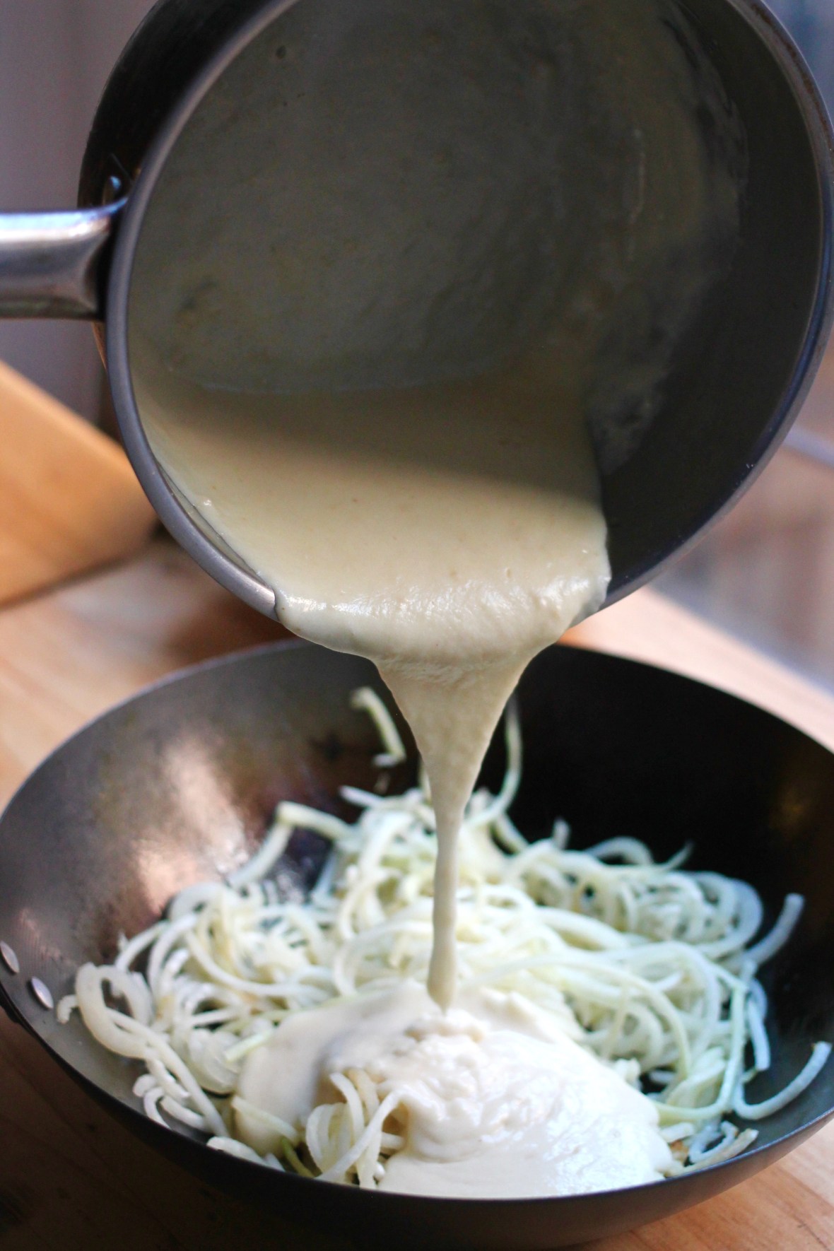 kohlrabi pasta cheese sauce