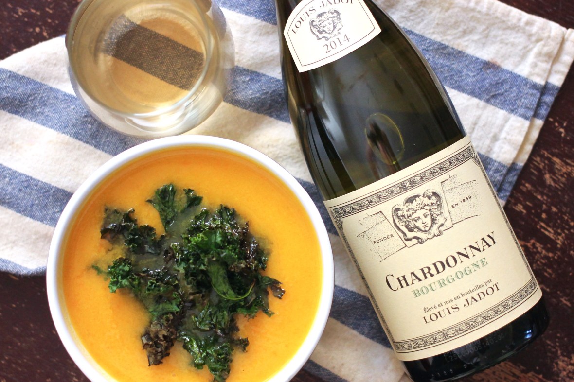 butternut squash soup roasted kale