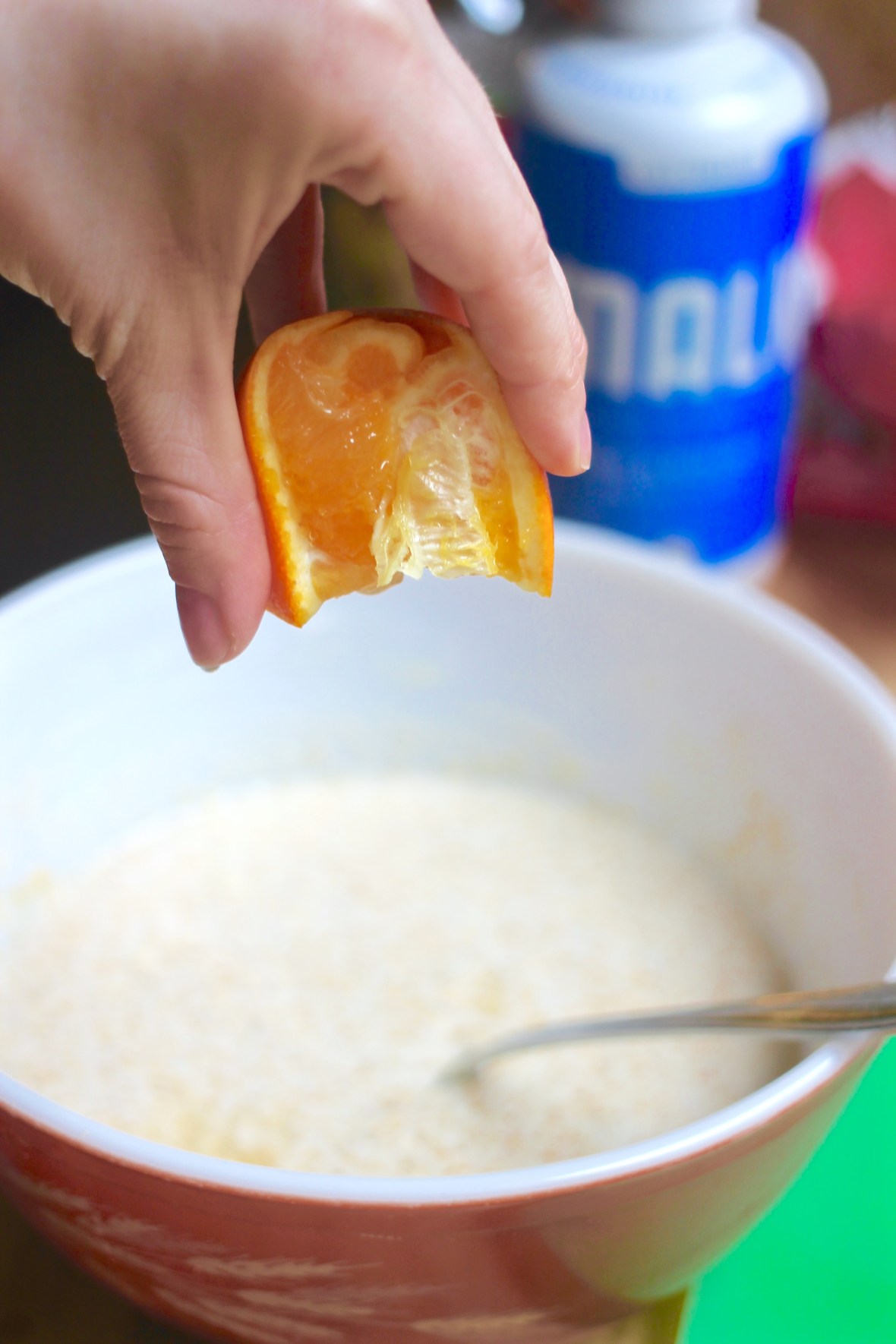 Vegan Orange Polenta Baked Donuts