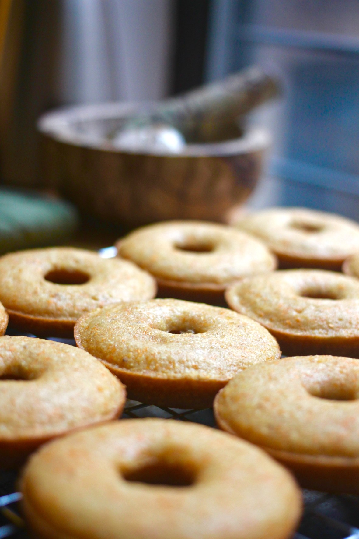Vegan Orange Polenta Baked Donuts