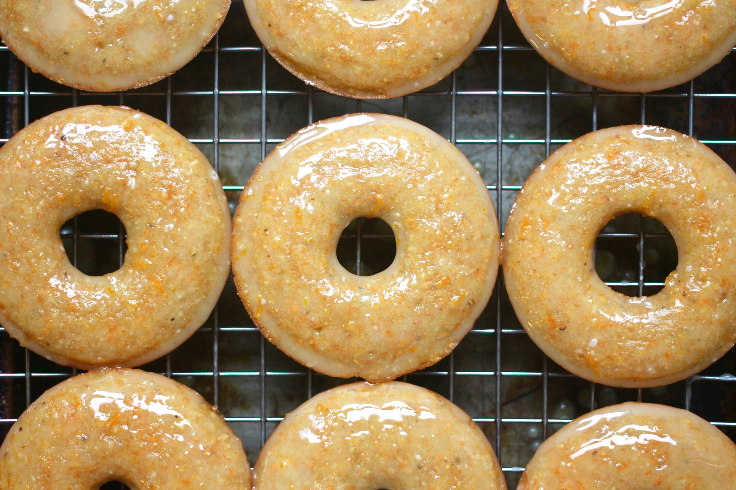 Vegan Orange Polenta Baked Donuts