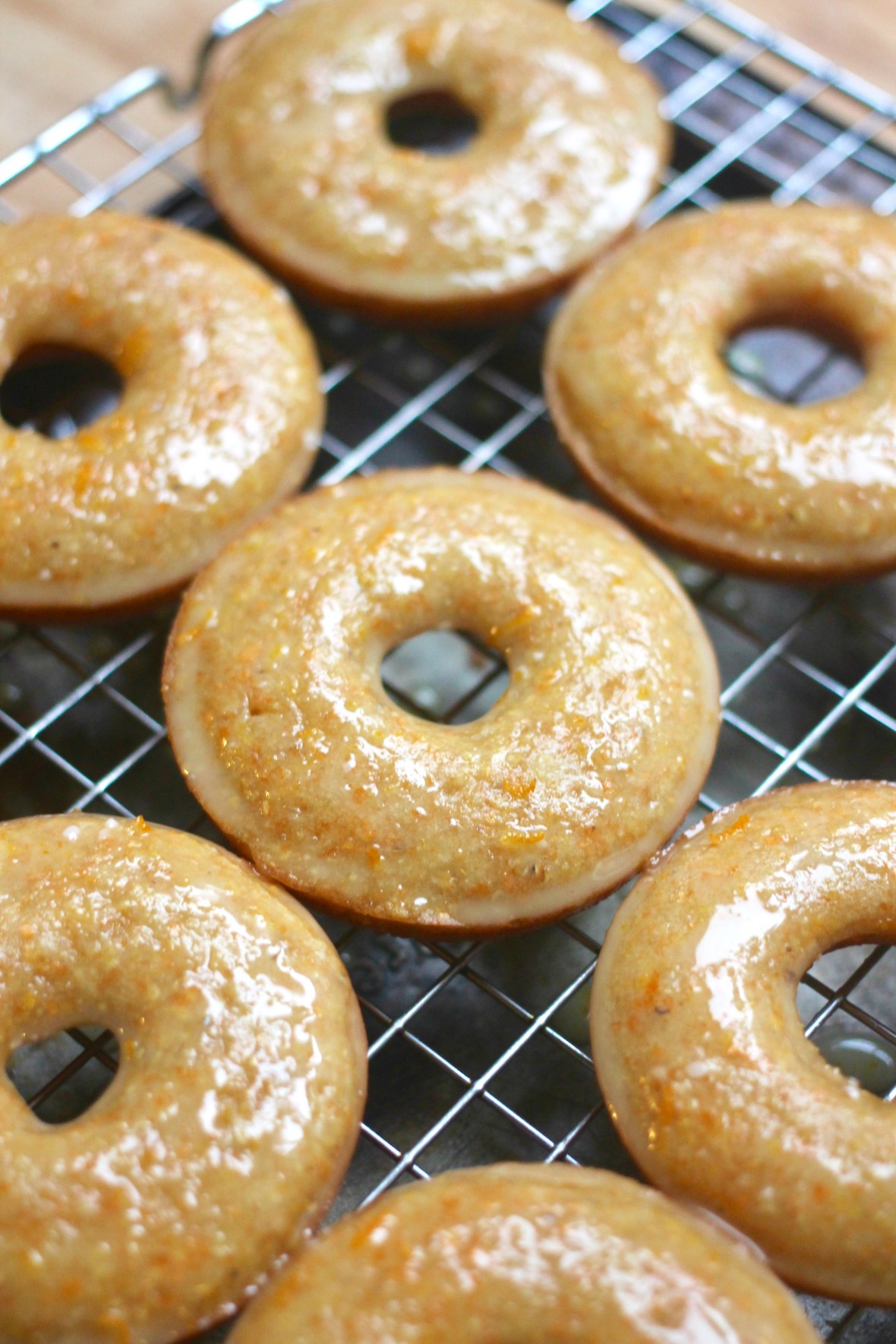 Vegan Orange Polenta Baked Donuts