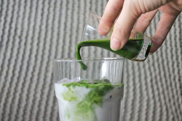 Iced Blueberry Matcha Latte